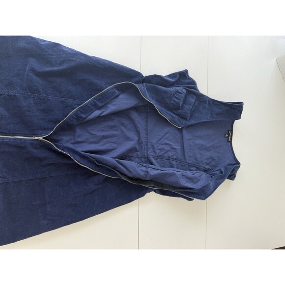 Sequin HEART Sleeveless Fall Micro Corduroy Layering Dress 13 cotton blue Zipper - Picture 10 of 11